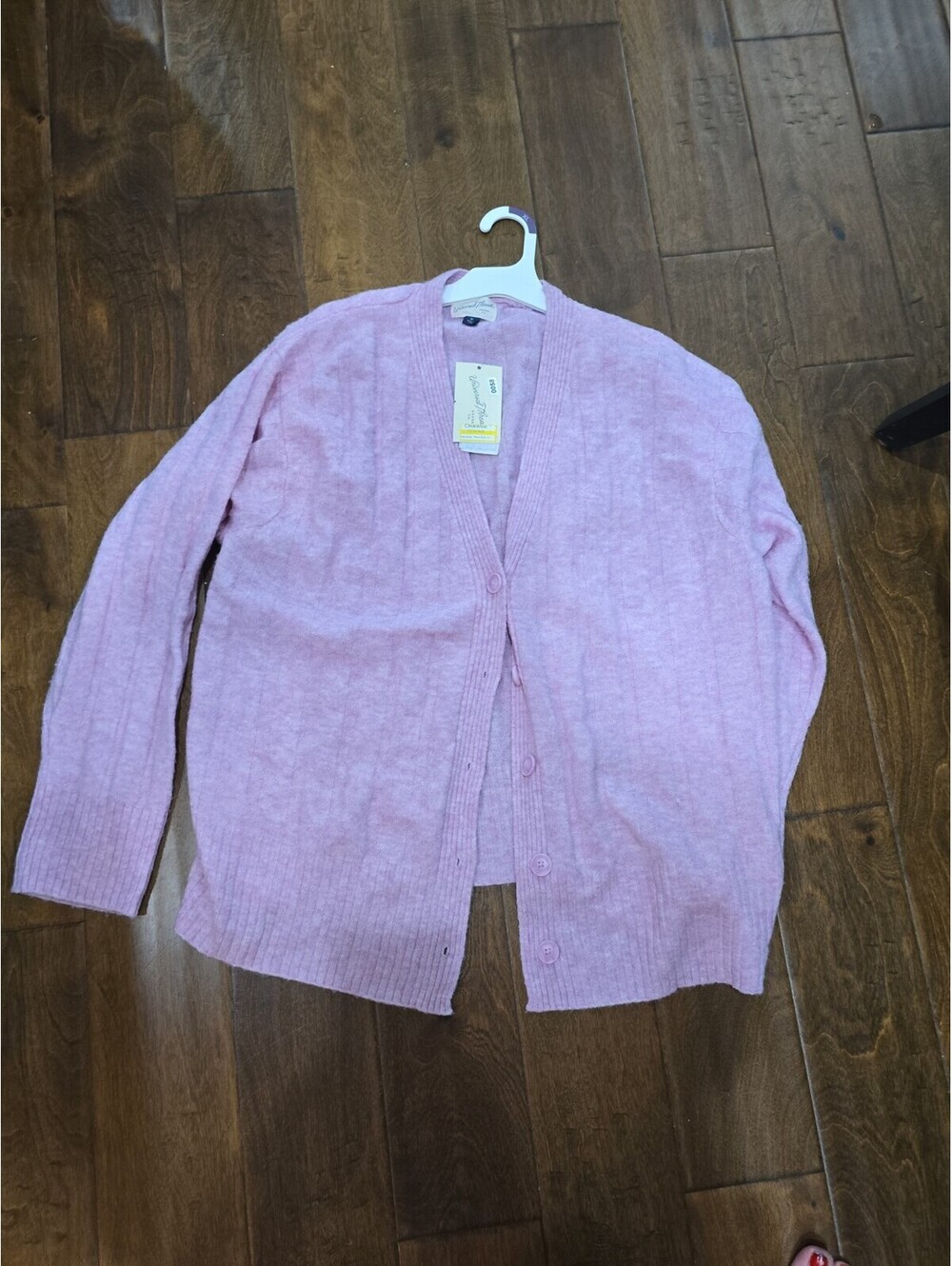 Nwt Med womens pink cardigan sweater 58G3